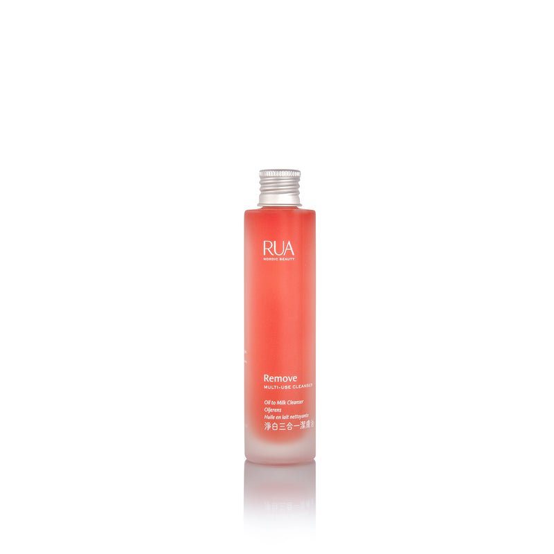 RUA Remove Cleanser refill bottle with recyclable aluminium cap.